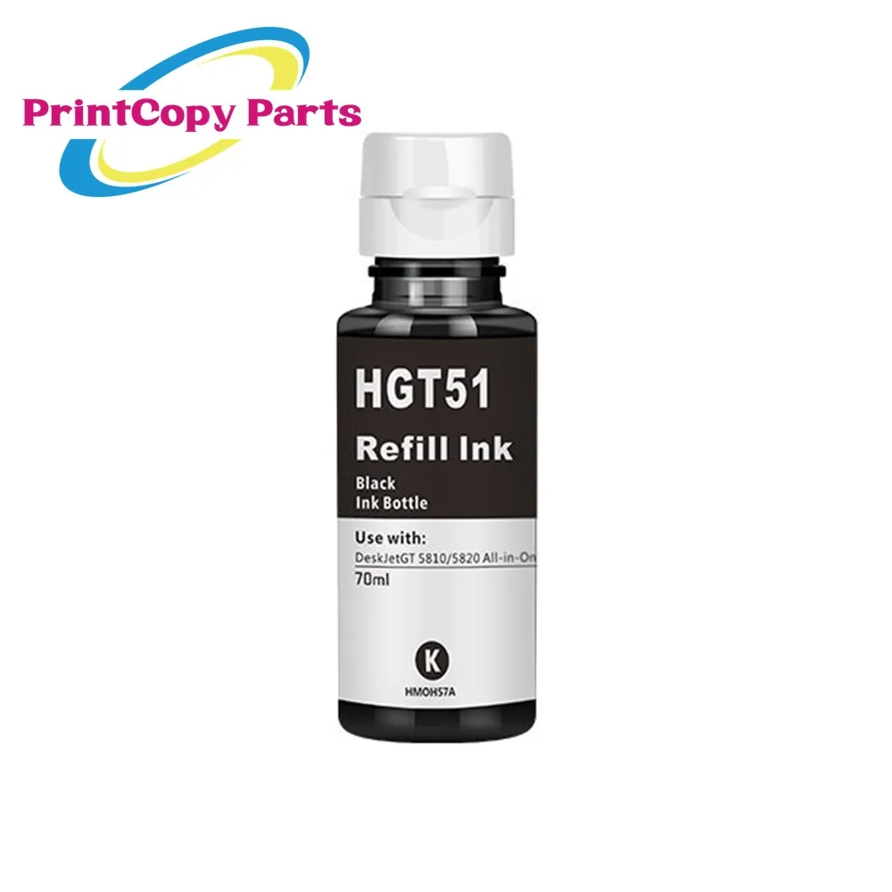 4 Bottle GT51 52 53 Improved Refill Ink for HP Smart Tank 450 455 500 510 515 516 519 530 559 570 610 615 651 70ML/Bottle