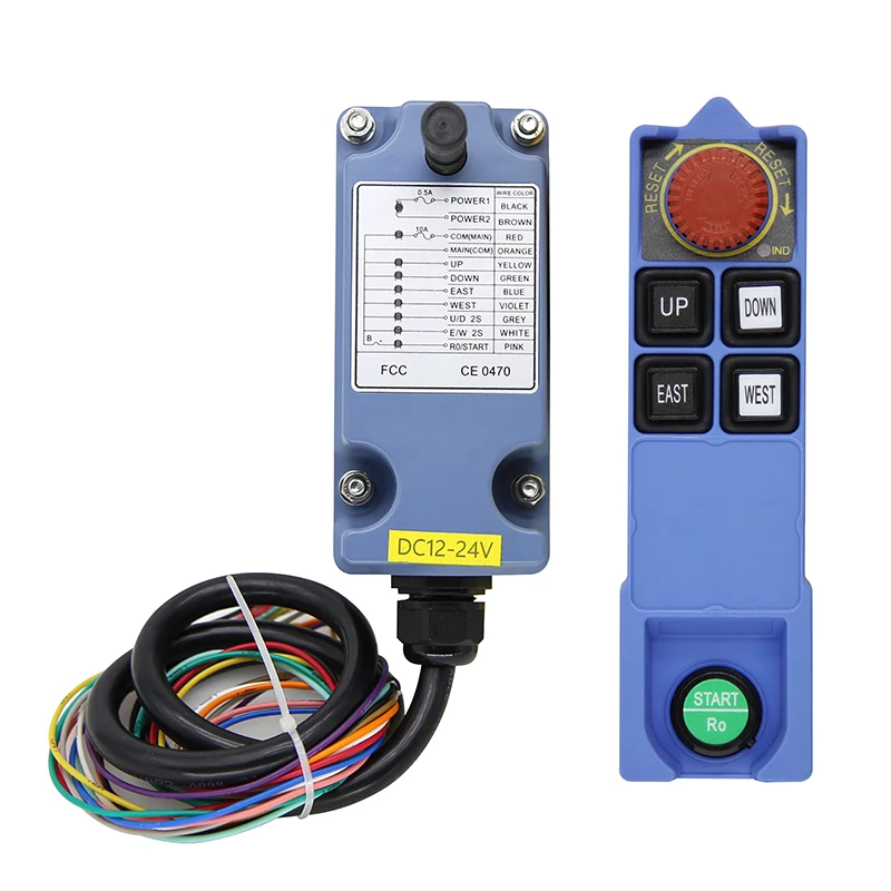 

Saga L6B Factory Direct Sale Manufacturer 4 Button Double Speed Industrial Wireless Waterproof Remote Control Emitter Receiver