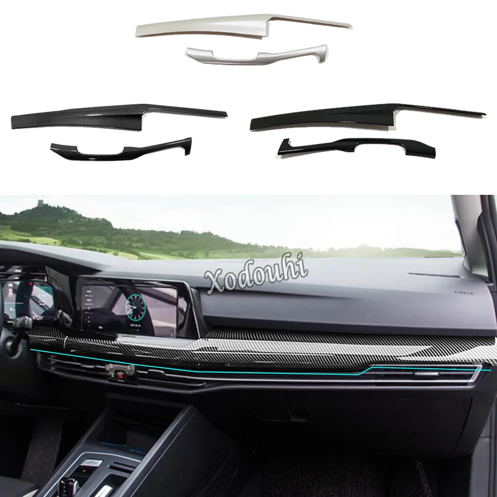 

Car Center Control Dashboard Trim Decoration Frame Auto Interior Accessories For VW Volkswagen Golf8 Golf 8 2020 2021 2022 2023