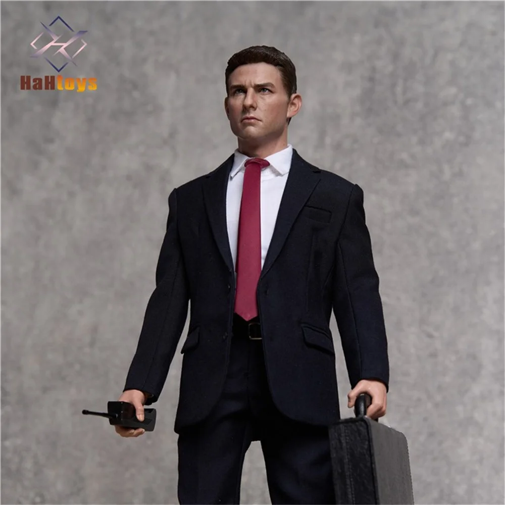 HaHtoys  Tom Cruise Male Head Carving  Sculpt US  Actor Star 1/6  Soldier   Model For 12'' Action Figure Body  Doll Collection