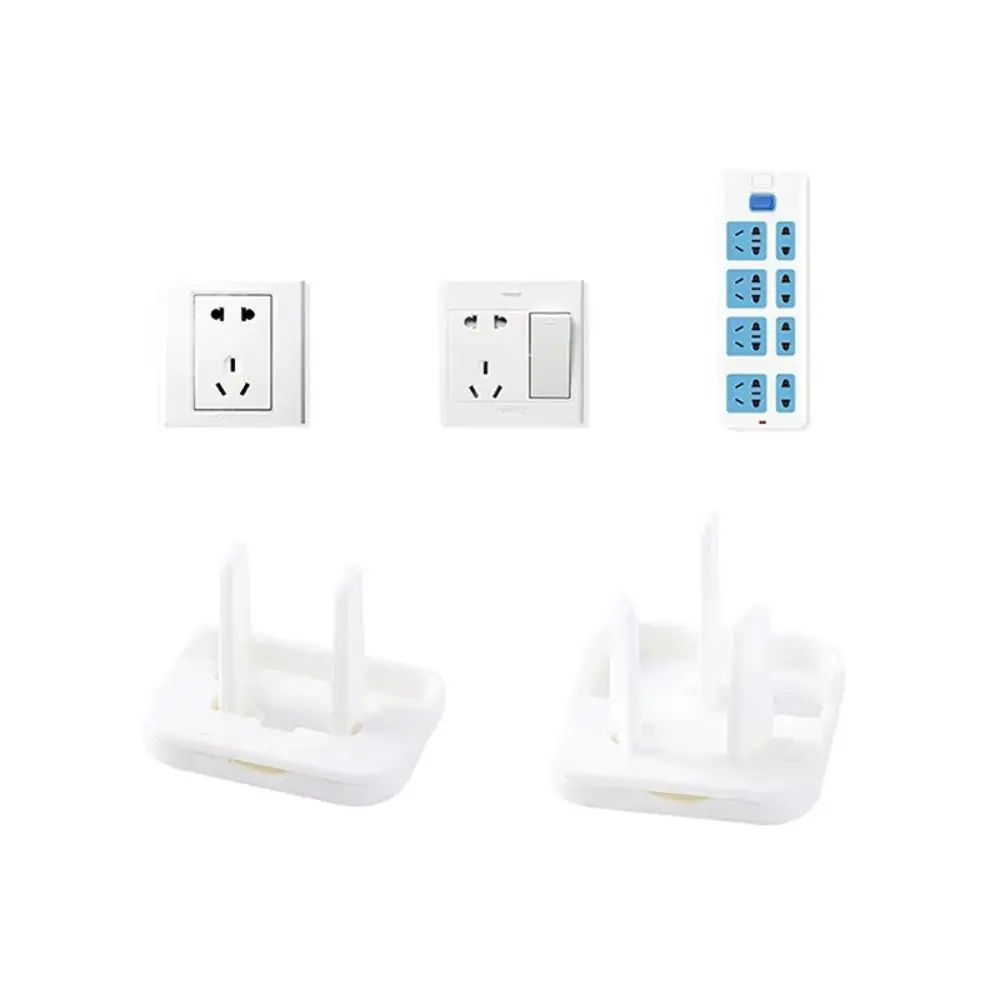 Copertura protettiva anti-shock elettrico tinta unita da 50 pezzi Copertura protettiva con design a due fori Protezione per presa per interruttore per bambini ABS