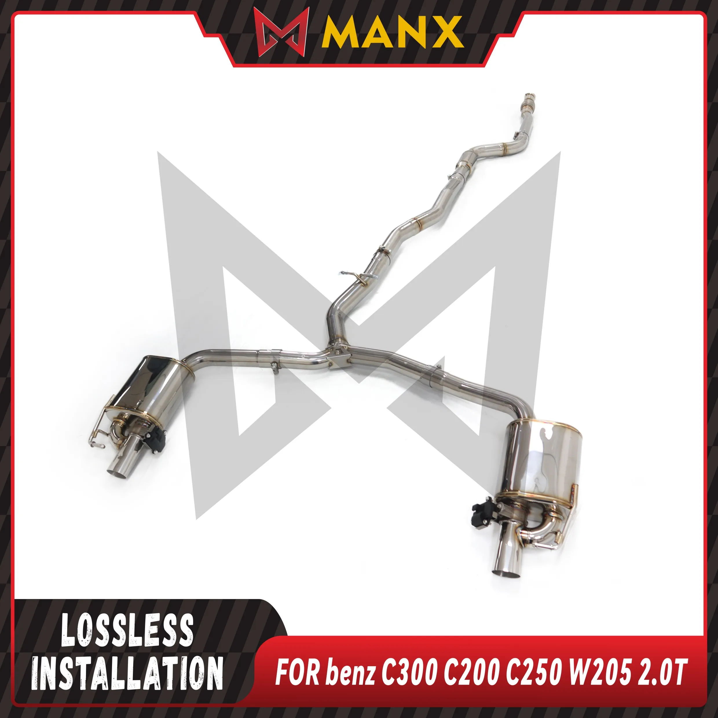 

MANX SUS Catback Suitable for Benz C200 C250 C300 W205 2.0T Performance Car Exhaust System Muffler With Valve