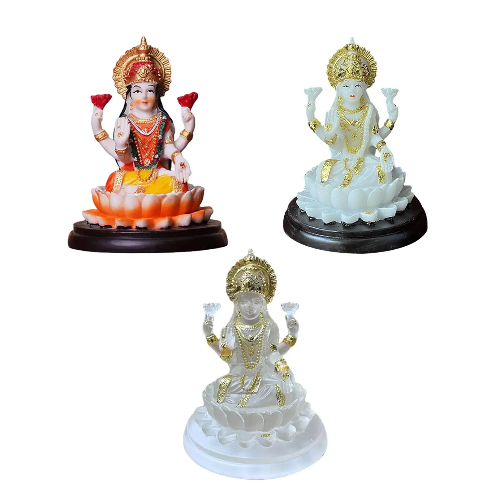 Resin Hindu Goddess Figurine Buddha Statue Collection Craft Carving Figurine