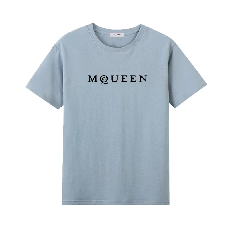 Summer quality Embroidery small Logo T-shirt Men/Women Loose Short Sleeve Tops Round Neck Classic letter Printed 100%Cotton Tees