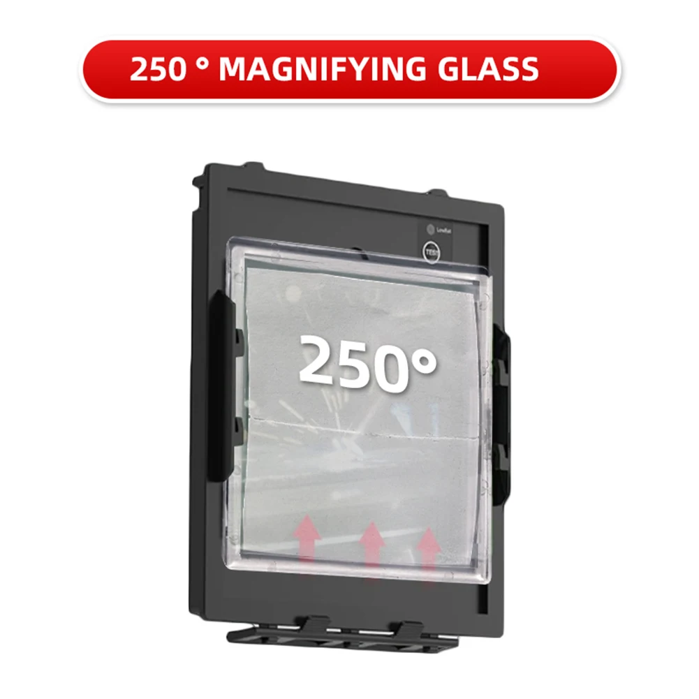 2PCS Clear Magnifying Lenses for Welding High Definition PC Material with Glare Reduction Technology for Better Focus