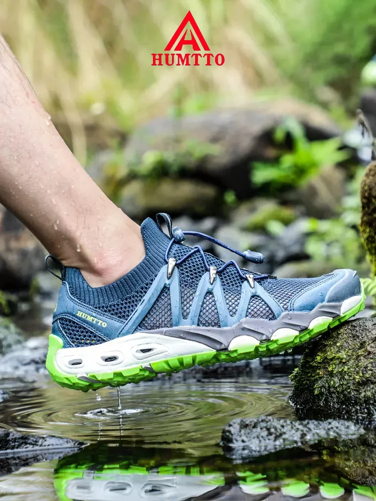 HUMTTO New Summer Hiking Shoes for Men Outdoor Trekking Sneakers Aqua Water Shoes Sport Walking Mens  BreathableBeach Sandals