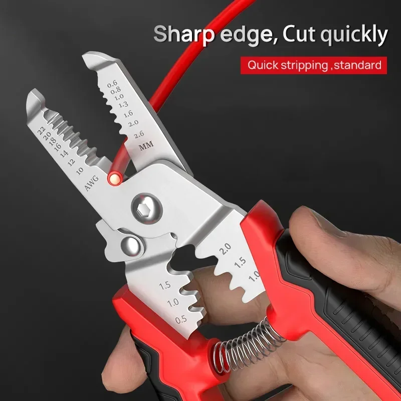 YLONDAO Multipurpose Wire Stripper Professional Electrician Wire Tool Cable Wire Stripper Cutter Crimper Plier Wrench Tools