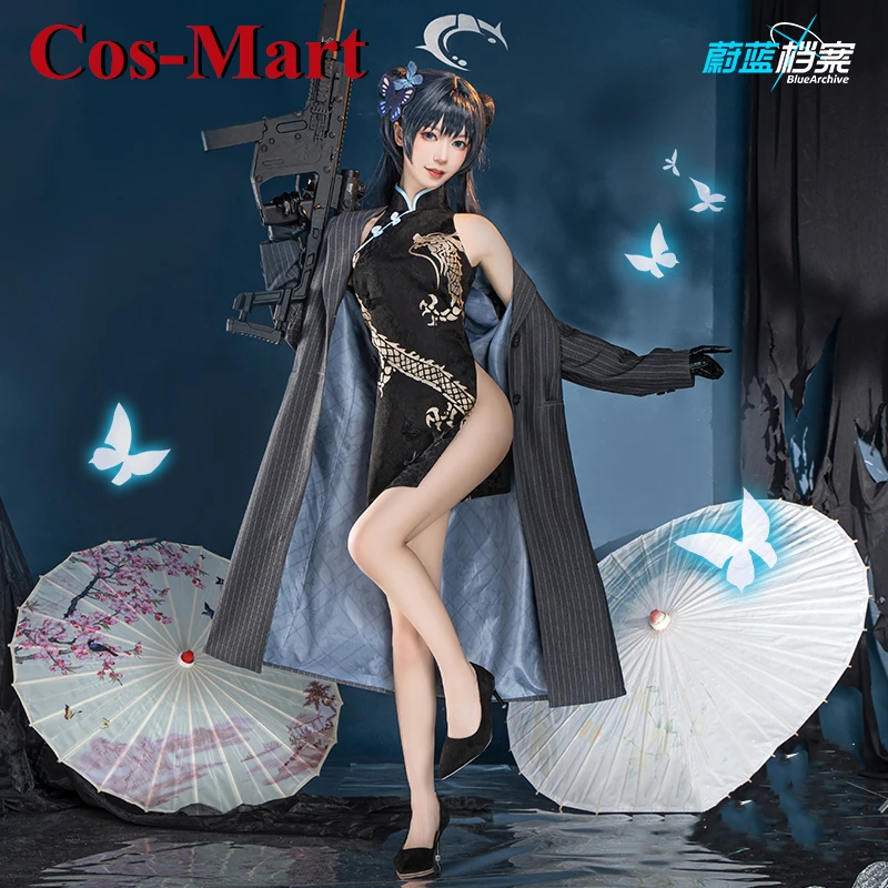 

Cos-Mart Game Blue Archive Kisaki Cosplay Costume Fashion Gorgeous Chinese Style Cheongsam Activity Party Role Play Clothing