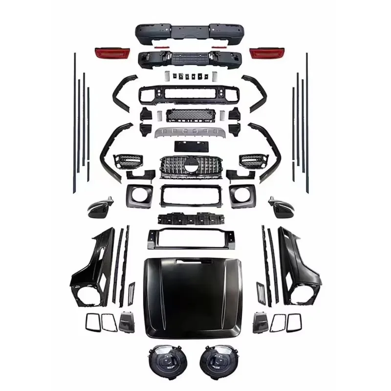 

Комплект обвеса в стиле G-класса W463/W464, полный набор аксессуаров для тюнинга автомобиля, включая капот, крылья, передний обвес для W463A