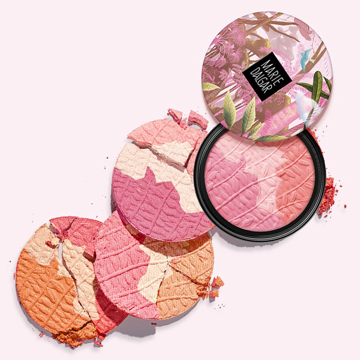 Three Color Powder Blush Rouge Powder Puff Natural Nude Makeup And Facial Repair Plate Cruelty-Free Blush Matte Finish