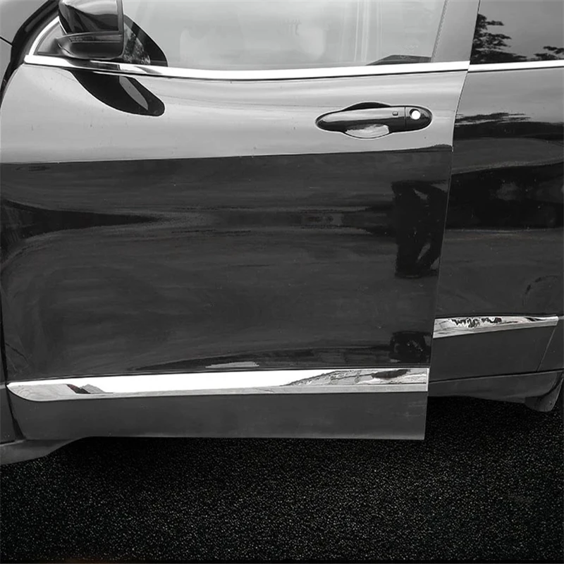

WELKINRY For Jeep Cherokee KL 5th Genertion 2014-2023 ABS Chrome Car Body Door Side Skirt Moulding Cover Trim