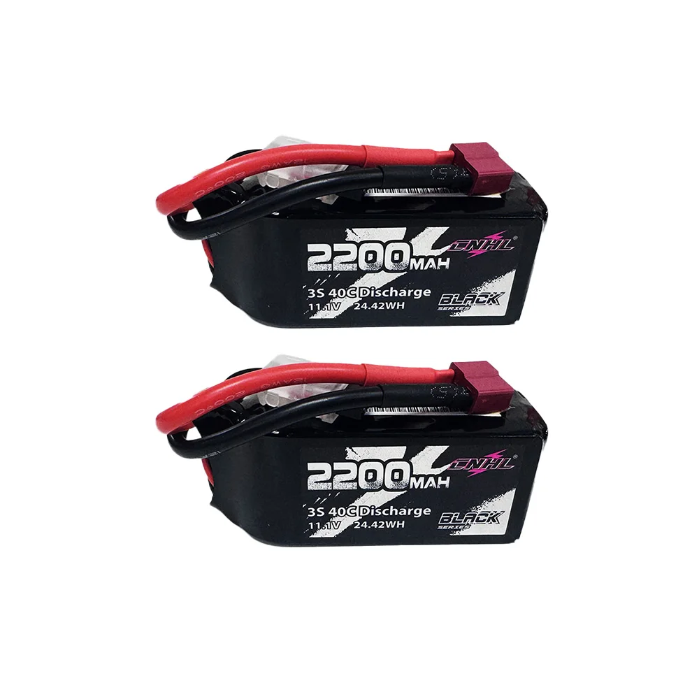 Image of 2 Stück CNHL 3S Lipo Akku 40C 2200 mAh 11,1 V Kurzschlussgeschützt mit Deans T-Stecker für RC Auto Drohne Flugzeug Quadcopter Helikopter FPV