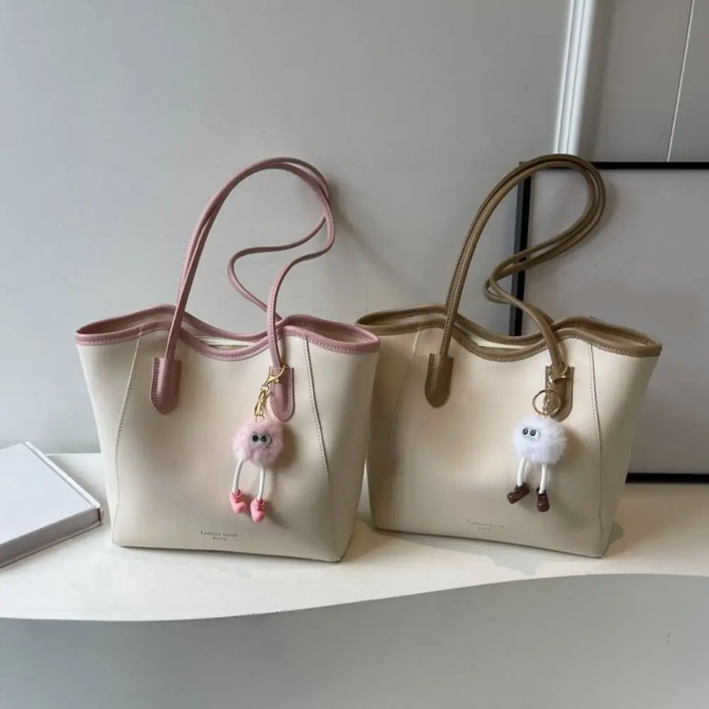 

Mommy Bag Large Capacity PU Tote Bag Minimalist Handbag Ladies Shoulder Bag Ins Style New Design Armpit Bag Girls