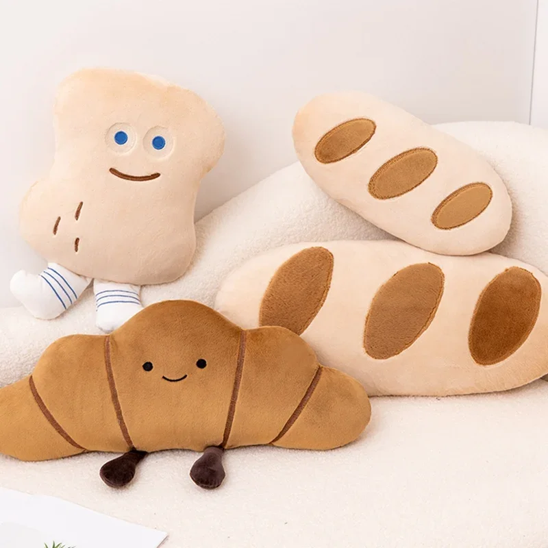 Sweet  Bread Plush Pillow Butter Bread Cute Toy Photography Props Decorative Baby Pillow Doll