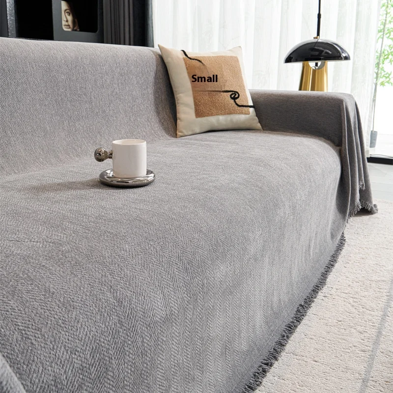 Chenille Anti-slip Sofa Cover Multi Functional All Season Full Coverage Sofa Cover Cat Scratch Resistant Living Room L Shaped