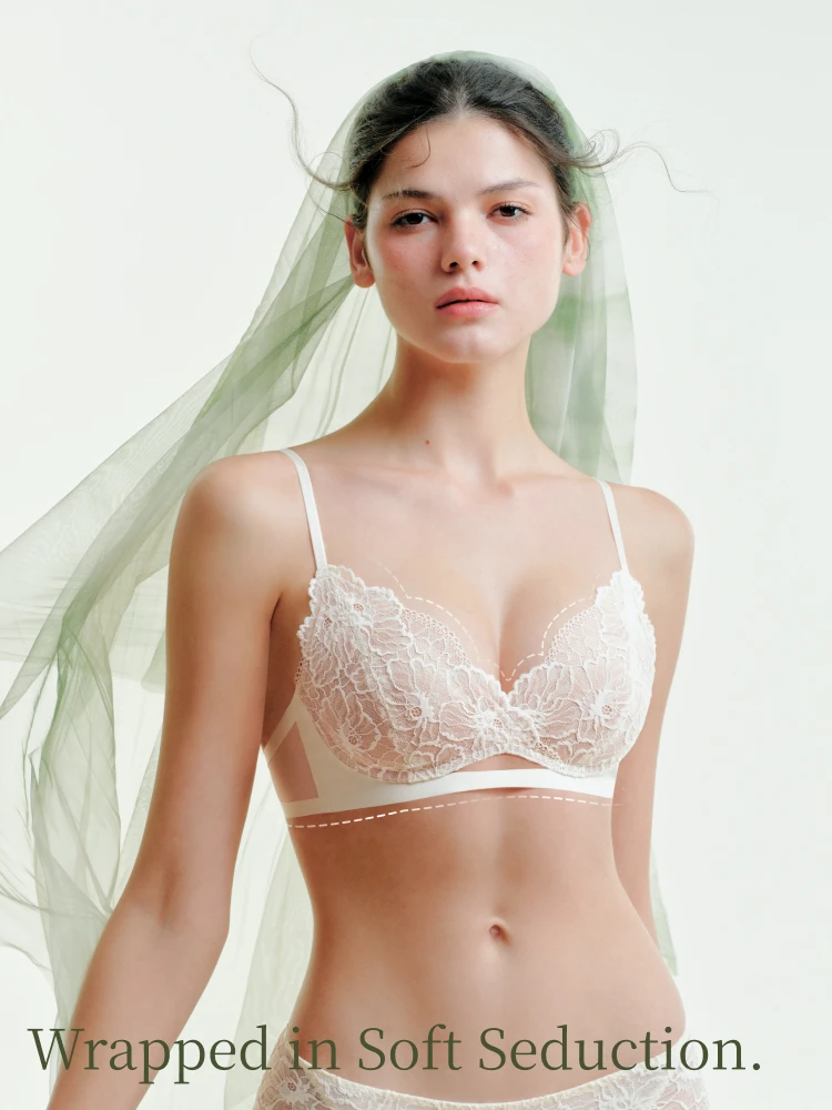 SUJIIN Sexy Lace Bra for Small Chest Women Wireless Push Up Bras Female Summer Thin Comfortable Bralettes Lady Lingerie MX325