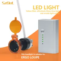 Faro de examen Dental Oral, foco LED ajustable de 5W, faro de lupa Ergo, batería con Clip de gran capacidad de 3500mAh