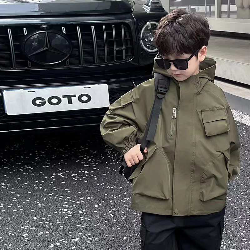 

Kids Boys Jackets Autumn Winter 2025 Children Coats Fashion Hoodies for Kids Teenager Outerwear School Baby Windbreaker Clothing