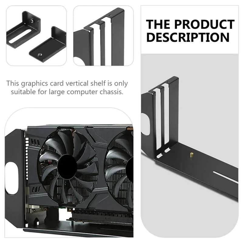 Braket ekstensi kartu Video Desktop untuk tempat kartu grafis casing berdiri vertikal PCI-E ekstensi GPU kawat Bra vertikal