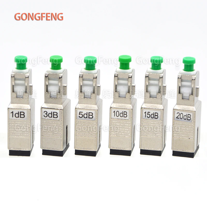 

10pcs Fixed Optic Attenuator 1~20dB Plug-in SC UPC Female TO SC APC Male Fiber Optic Adapter Connector Factory Wholesale