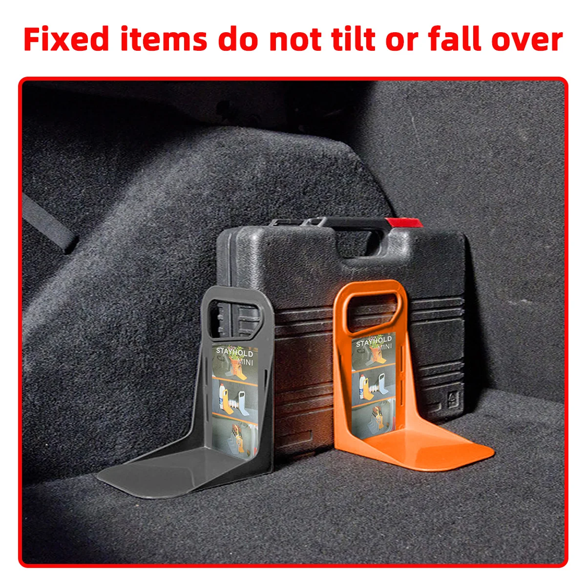 PINMOAP 1/2PCS Car Trunk Fixed Rack Baffle Anti‑Tip Cargo Holder Prevent Items From Sliding For Car Boot Storage Accessories