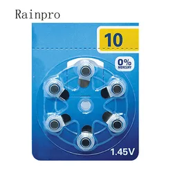 6PCS/LOT A10 P10 S10 ZA 10 PR536 Zinc Air 1.45V Hearing aid battery