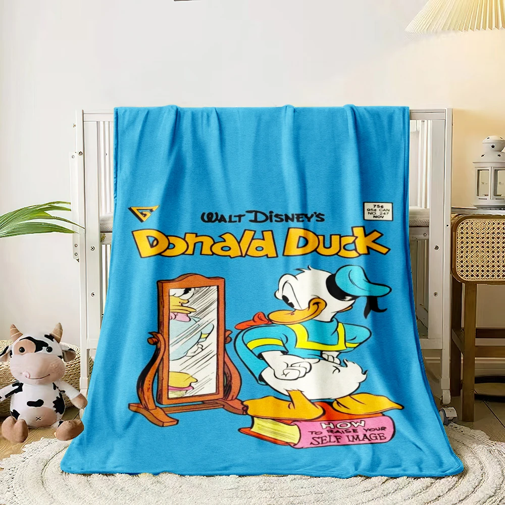 Donald Duck Mickey blanket birthday gift to keep warm blanket super cute blanket Portable Anti-Pilling Picnic blankets for beds