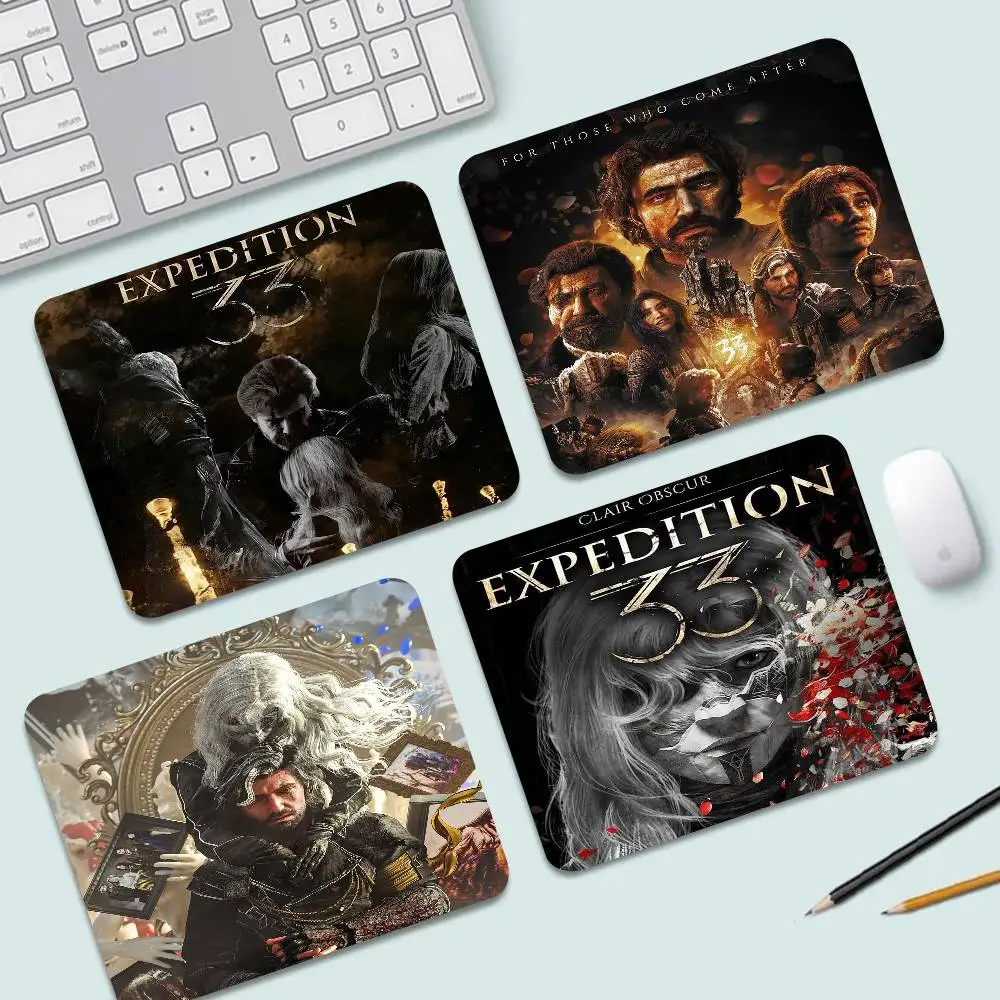 1pc Game Clair O-Obscur E-Expedition 33 PC Small Keyboard Table Mats Mouse Pad Locking Edge Gabinete Mausepad Computer Mat Game