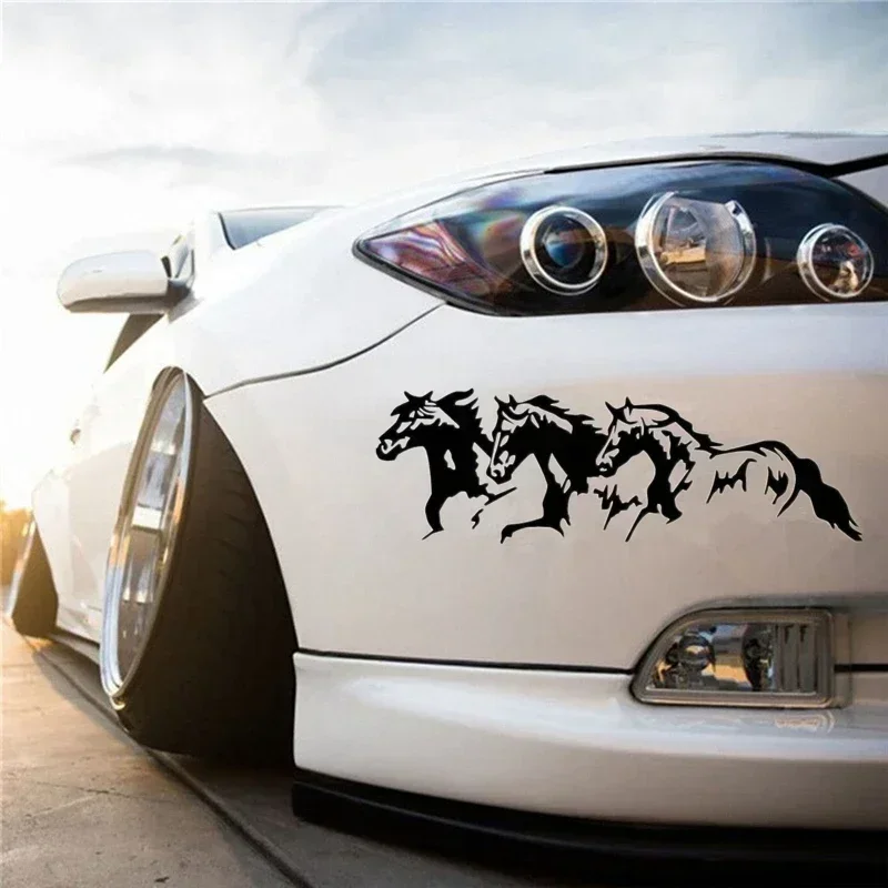Running Horses Car Sticker Waterproof Removable Self-Adhesive Vinyl Decal for Auto Exterior Decor Accessories