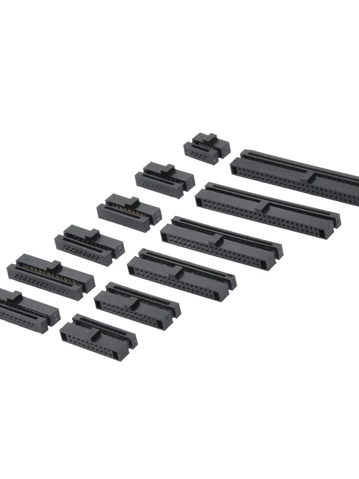 5 sztuk/partia 1.27mm głowica zaciskająca FC 0.635MM szara podstawa kabla JTAG gniazdo CALBE 6/8*10/12/14/20/30/40p 50 60p PIN DIY — zdjęcie 2