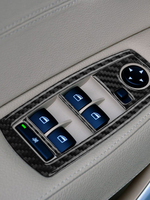 LHD For BMW X3 E83 2004 2005 2006 2007 2008 2009 2010 Carbon Fiber Window Control Panel Sticker Interiors Car Accessories