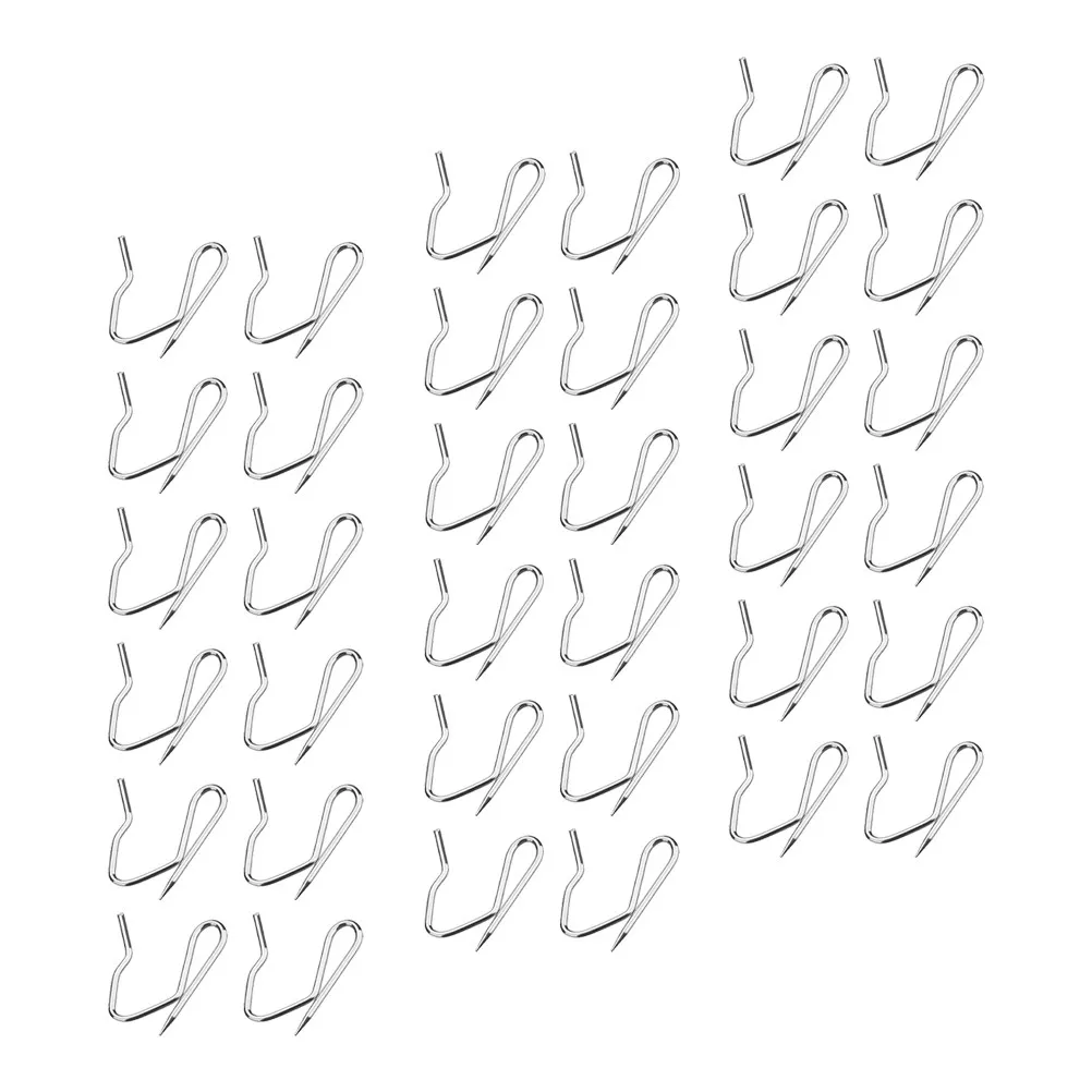 

58Pcs Curtain Hooks Stainless Steel Pin-on Drapery Hook Pins for Shower Curtains Door Curtains Window Curtain Repair