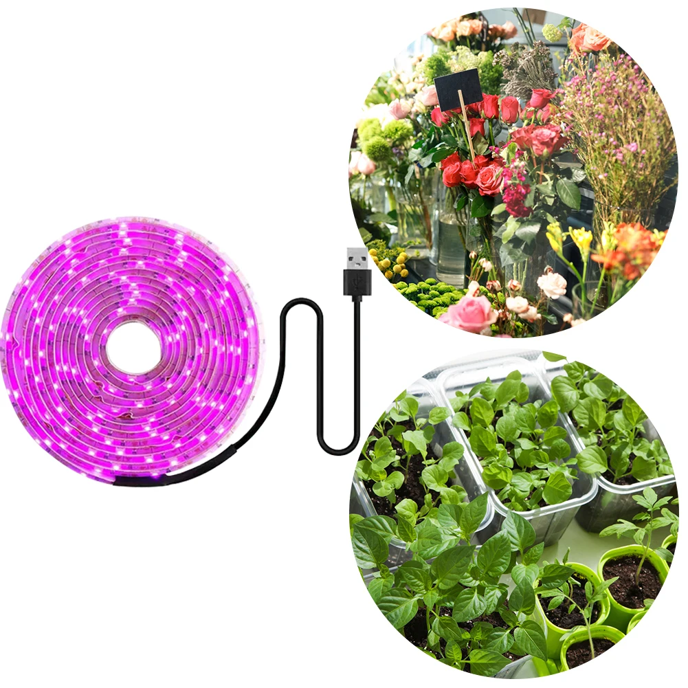 كامل الطيف USB تنمو شرائط مصباح مقاوم للماء تزايد مصباح مصباح الطيف الكامل للنباتات الزهور الدفيئة المائية #6