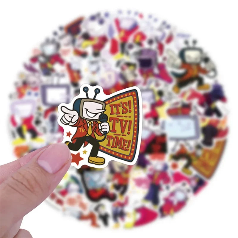 55pcs Set Game Deltarune Tenna Stickers Tenna Cartoon Graffiti Decal DIY for Suitcase Book Cup Skateboard Laptop Motorcycle Gift