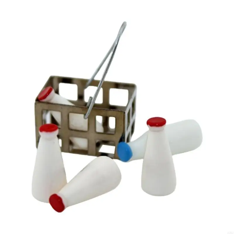 

J2HF 5pcs Dollhouses Milk Bottles для реалистичной кухни и столовой сцены