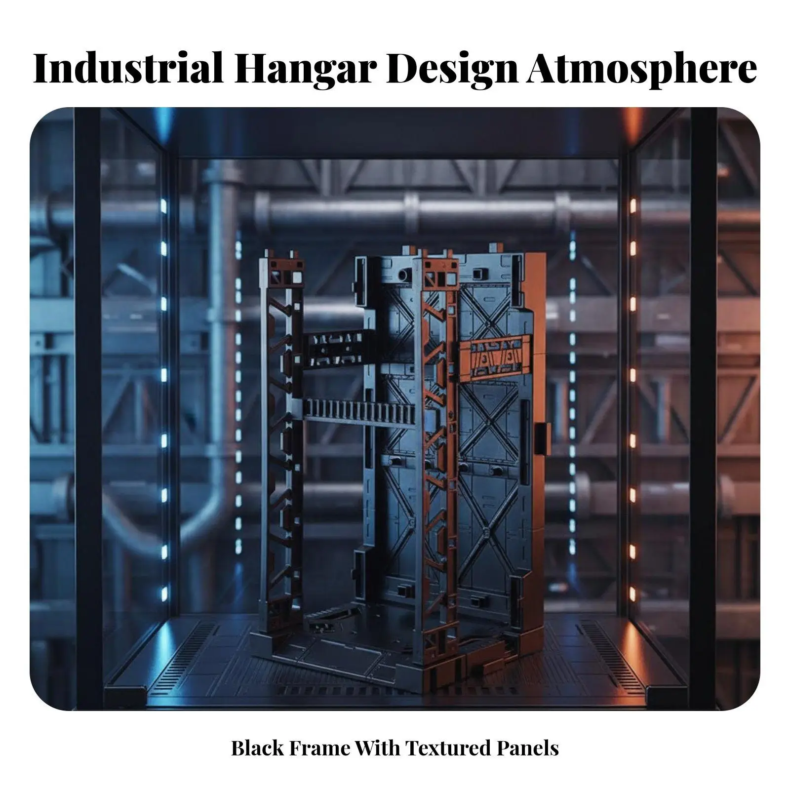 Action Figure Display Stand Modular Hangar Base for 1/144 Scale Mecha Model Kit Diorama