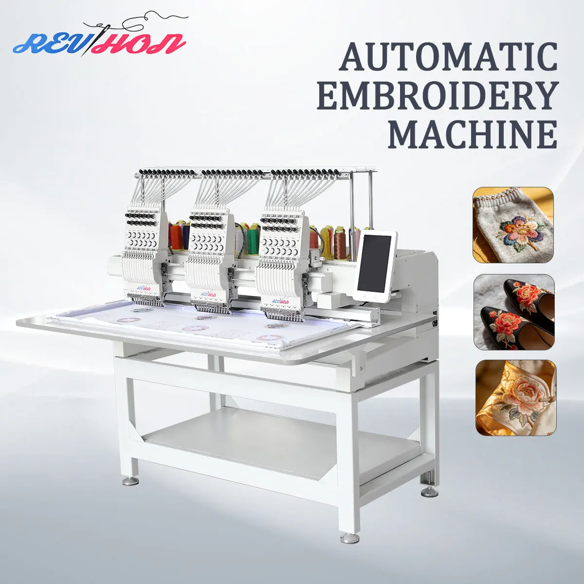 Hot Sale Household 3 Head 12Needles Computerized Professional Embroidery Machine
