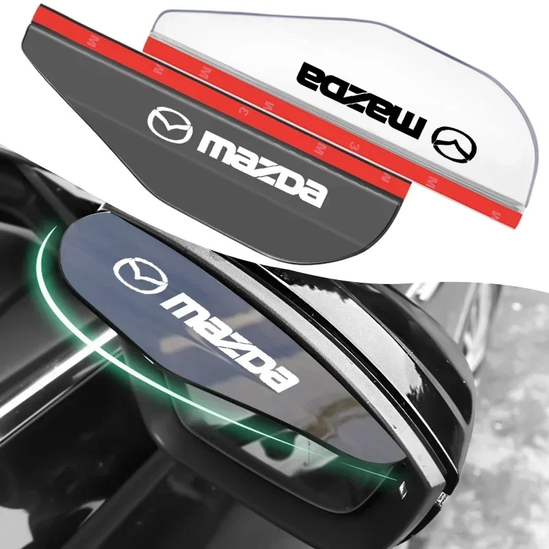 Car Accessories Car Rear View Side Mirror Rain Board Eyebrow Guard For Mazda 3 6 CX5 2 CX3 CX9 MX5 RX8 Axela Demio Atenza MS GJI