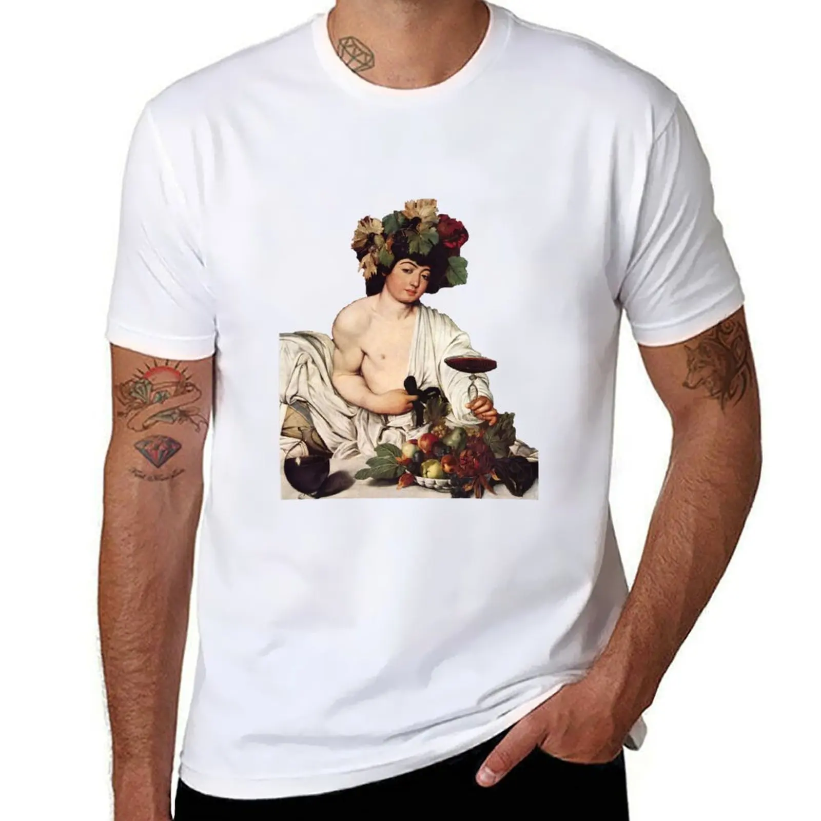 Caravaggio Michelangelo Merisi Bacco Dioniso dionysus T-Shirt Louboutins cute tops plus size clothes mens vintage t shirts