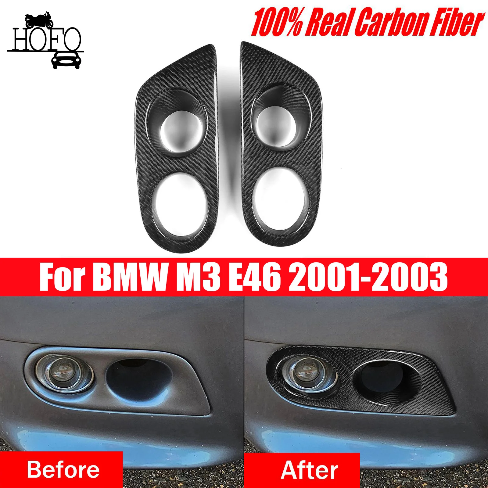 

Для BMW E46 M3 2001-2003 2002 нижний бампер противотуманные фары гриль крышка из настоящего углеродного волокна