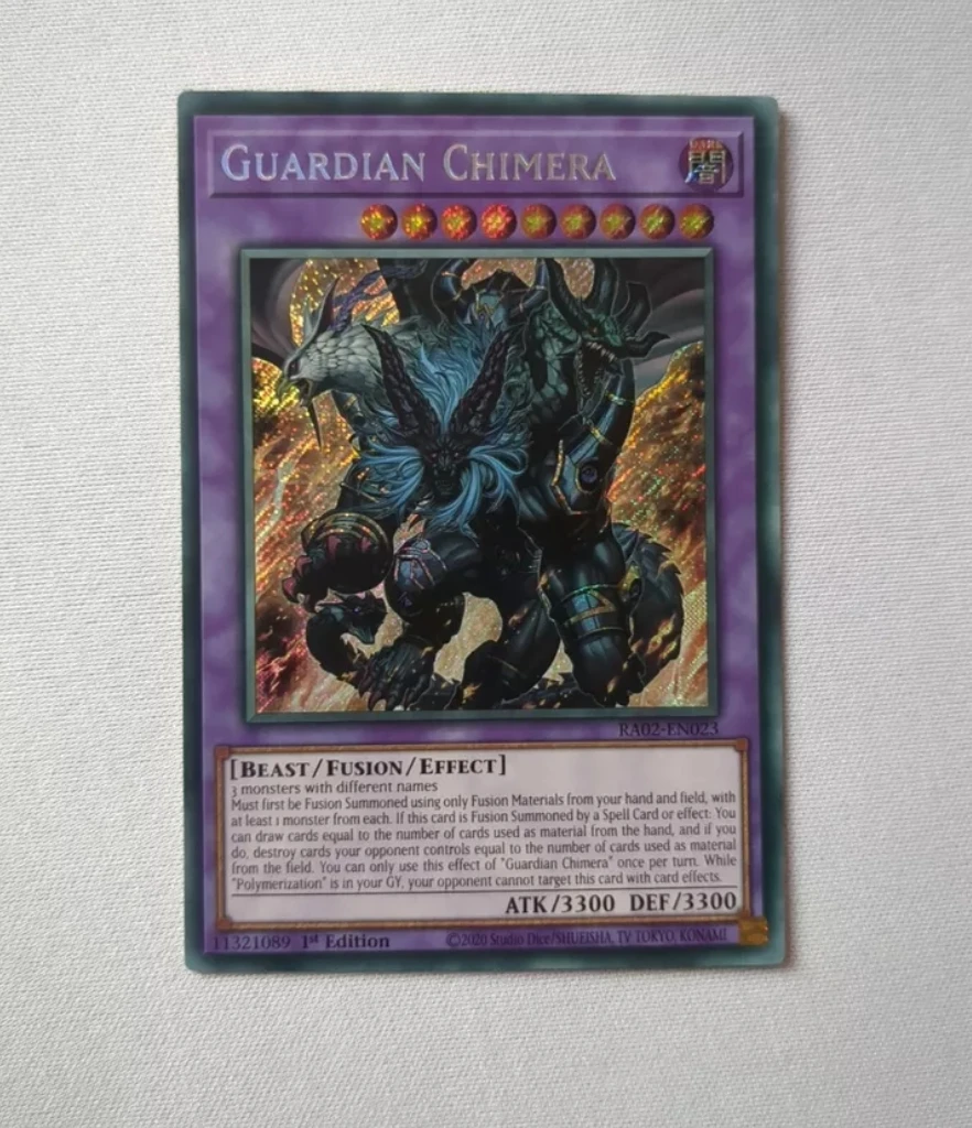 Yugioh KONAMI TCG RA02-EN023 Guardian Chimera Secret Rare English 1st Edition Collection Mint Card