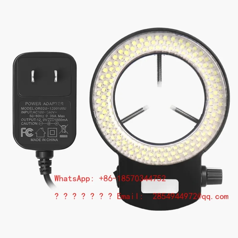 Microscope LED Light Source Lamp Source Ring 144 Lamp Beads Inner Diameter 63mm Stereo Electron Microscope Adjustable