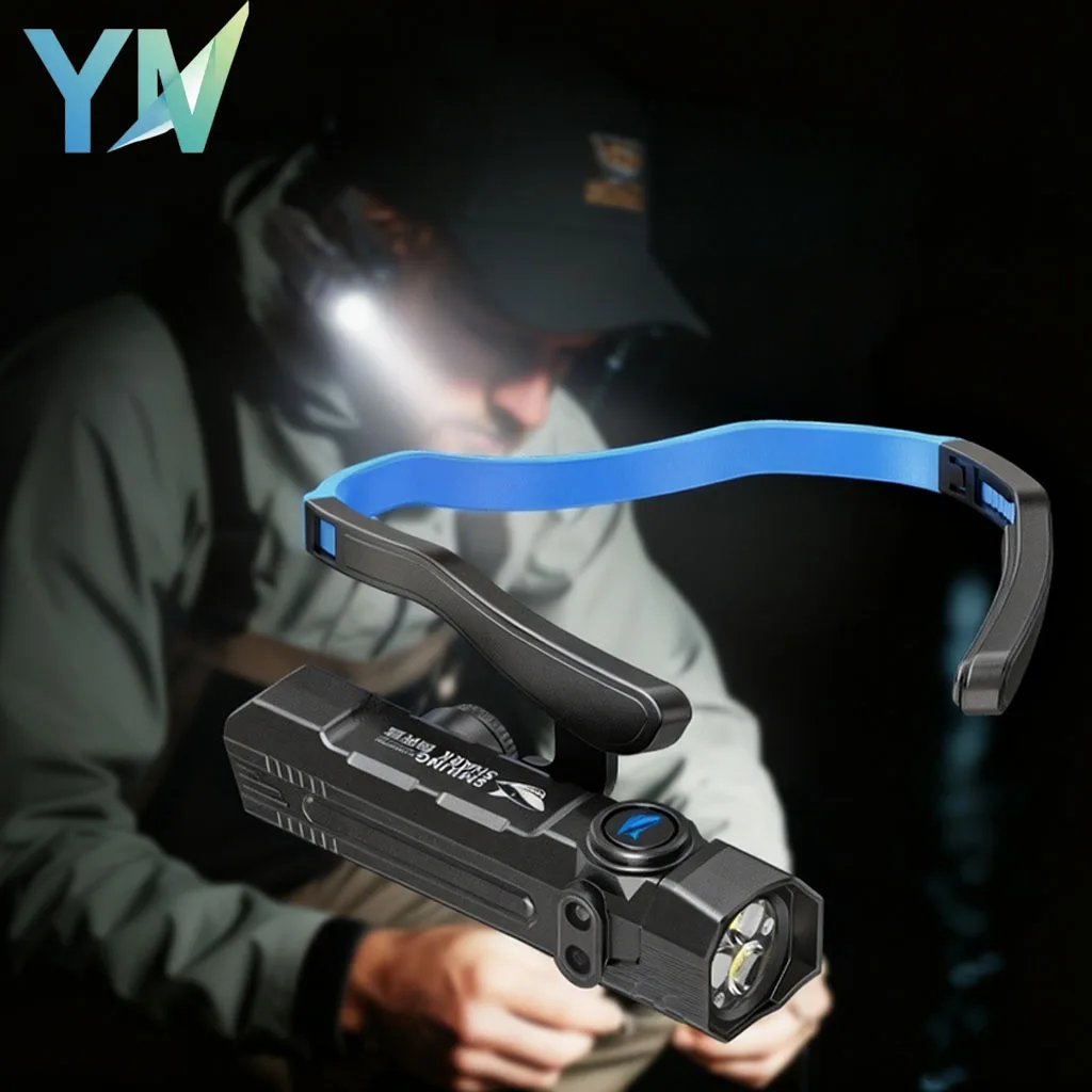 Hands Motion Sensor Headlamp Detachable Outdoor Head Light for Camping Hiking Fishing Work Rechargeable Waterproof Emergency