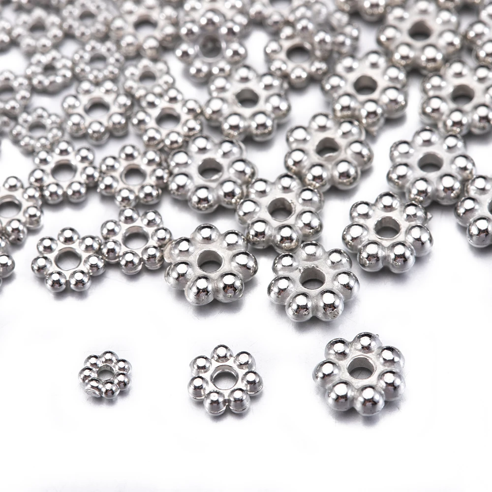 حوالي 200 قطعة CCB البلاستيك ندفة الثلج خرزة مباعدة زهرة مبعثر حبة قبعة ل سوار ذاتي الصنع إبرة الموضوع صنع المجوهرات الملحقات #5