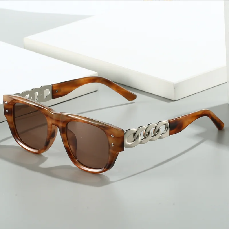 One-piece luxury brand sunglasses imitation plate glasses women tawny cat eye sunglasses fashion sunshade mirror