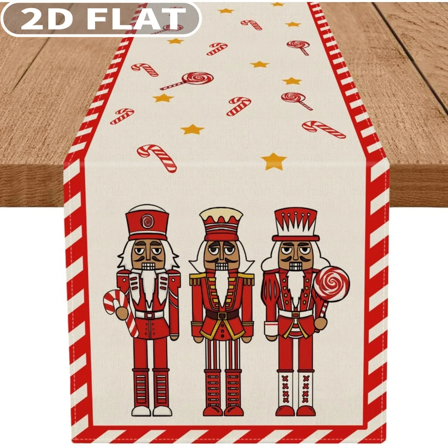 1pc Christmas Table Runner, Nu - Christmas Table Runner ulasan dan harga