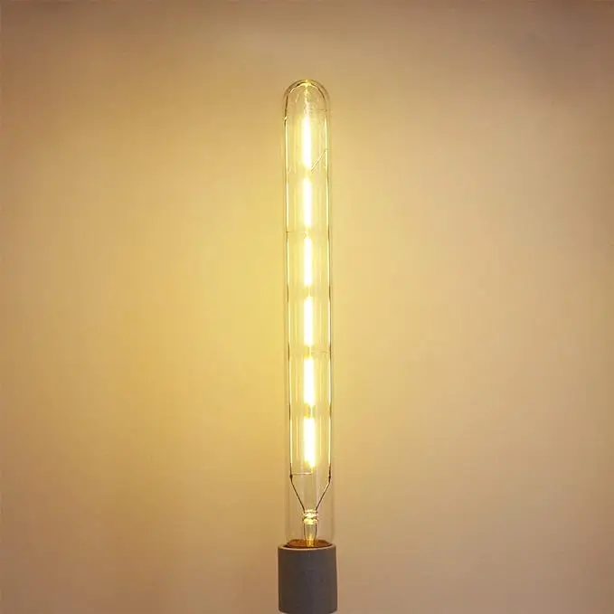 100-240V 6000K LED Filament Light Bulb 110V 120V 6500K Tubular Edison Bulbs T10 T185 T225 T30 T300 Long Tube 4W 6W 8W LED Bulb