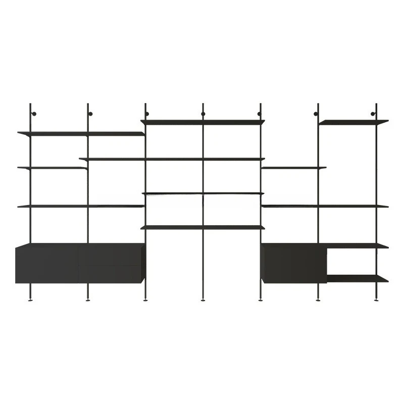 أرفف حائط حديثة، أرفف كتب حائطية كاملة، غرف الدراسة، خزائن تخزين متعددة المستويات، خزائن عرض من الأرض إلى السقف #1
