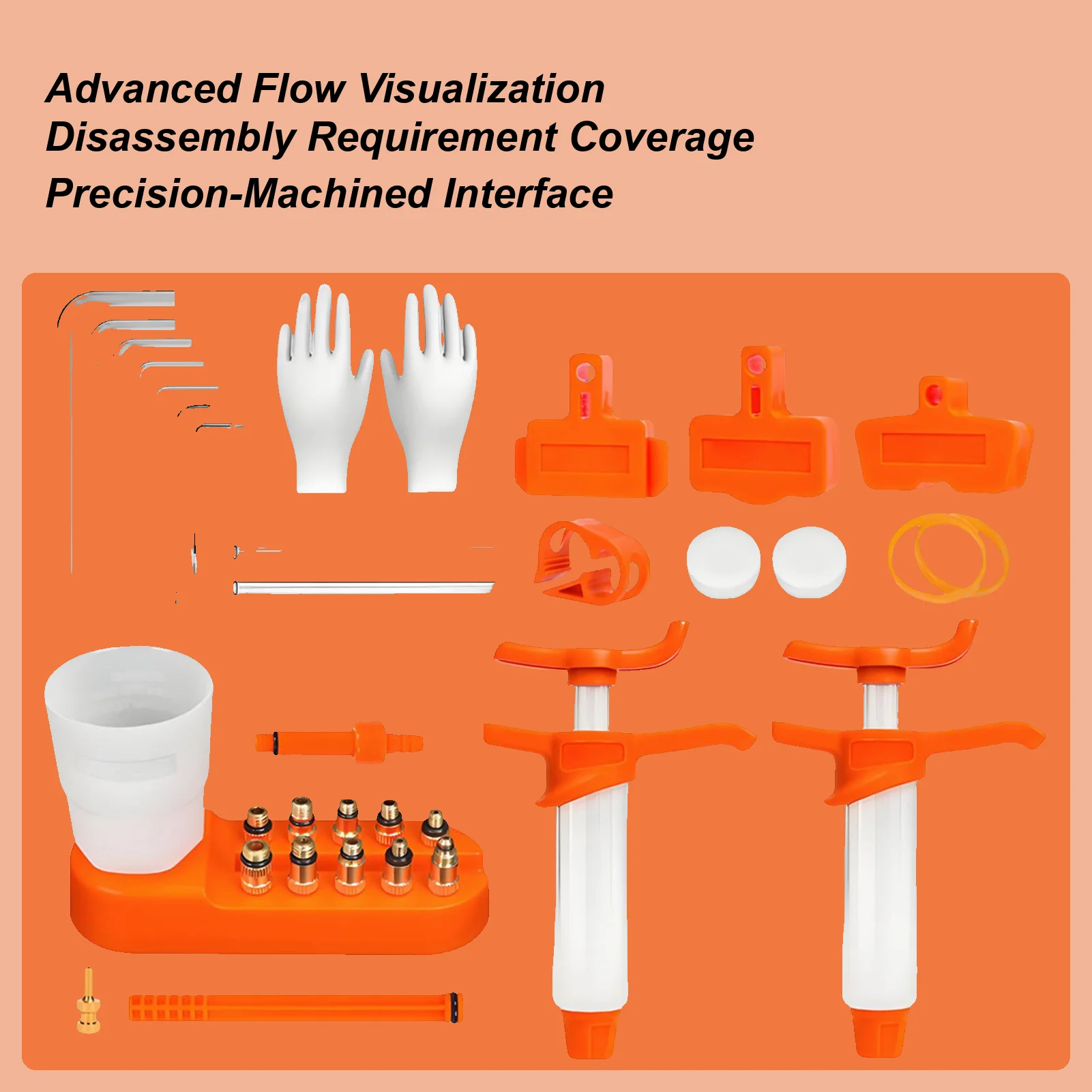

Комплект для прокачки тормозной жидкости, комплект для велосипедного смазки, прецизионные инструменты для смазки тормозов велосипеда для горного кемпинга, скутера, гаража на открытом воздухе