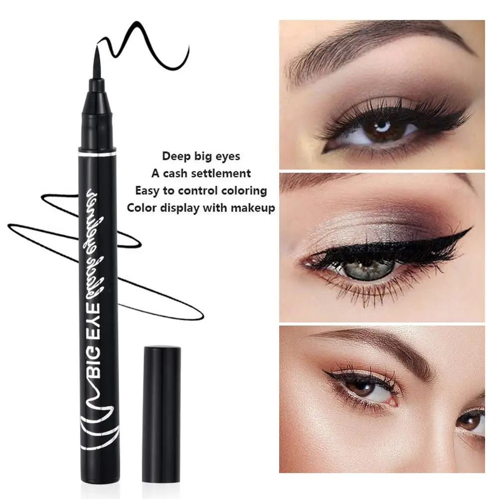 Eyeliner cepat kering, Eyeliner tahan air dan tahan minyak anti-noda cairan Eyeliner dingin grosir hitam cepat kering mata panjang Y6D8